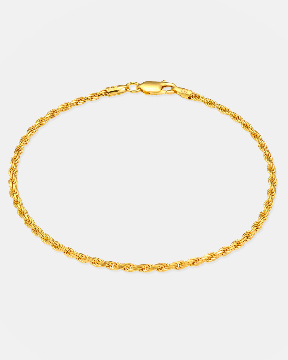 Rope Chain Bracelet 2.5mm Gold