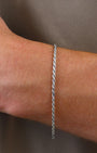 Rope Chain Bracelet 2.5mm Silver Model2
