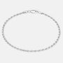 Rope Chain Bracelet 2.5mm Silver