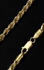 Rope Chain Bracelet 4mm Gold Clasp