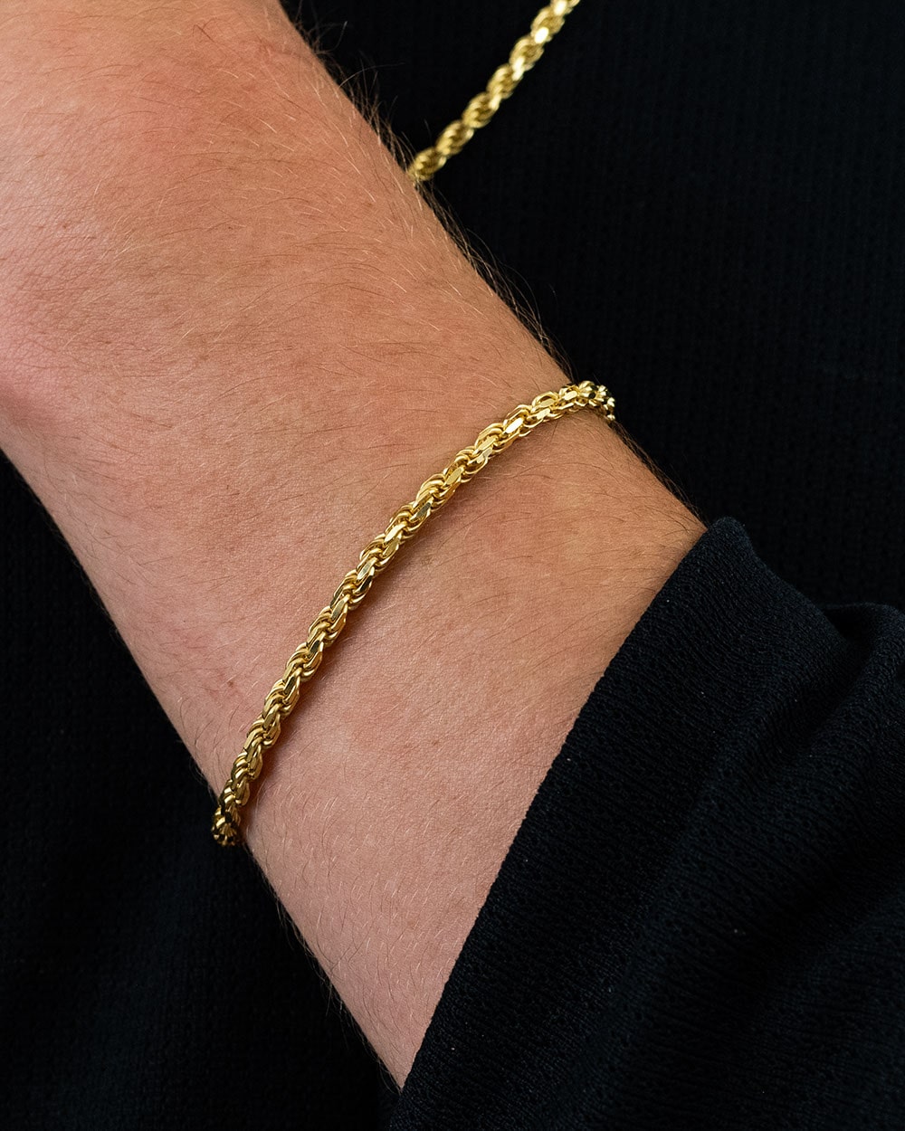 Rope Chain Bracelet 4mm Gold Model