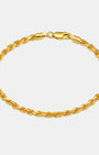 Rope Chain Bracelet 4mm Gold