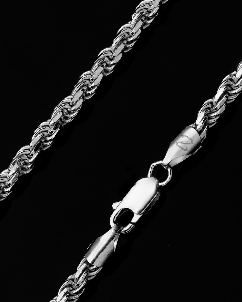 Rope Chain Bracelet 4mm Silver Clasp