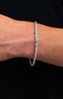 Rope Chain Bracelet 4mm Silver Model