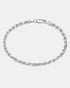 Rope Chain Bracelet 4mm Silver