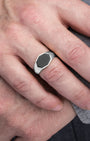 Signet Elongated Ring Silver Model