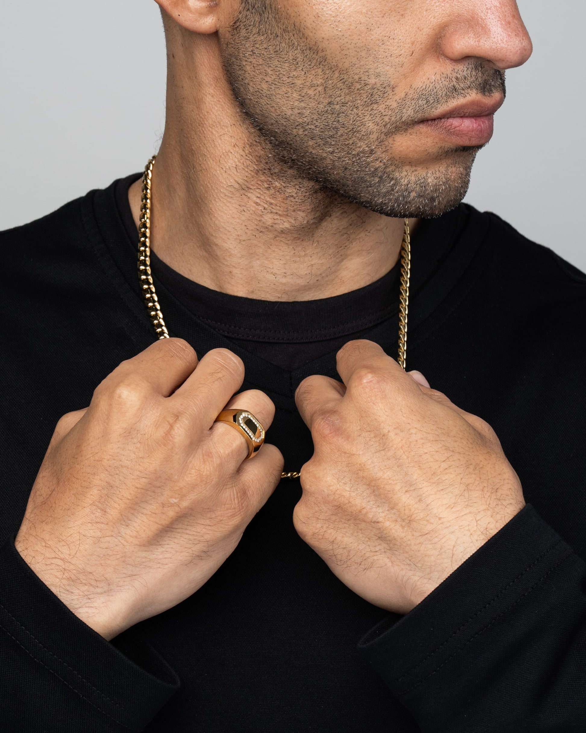 Signet Ice Ring Gold Model3