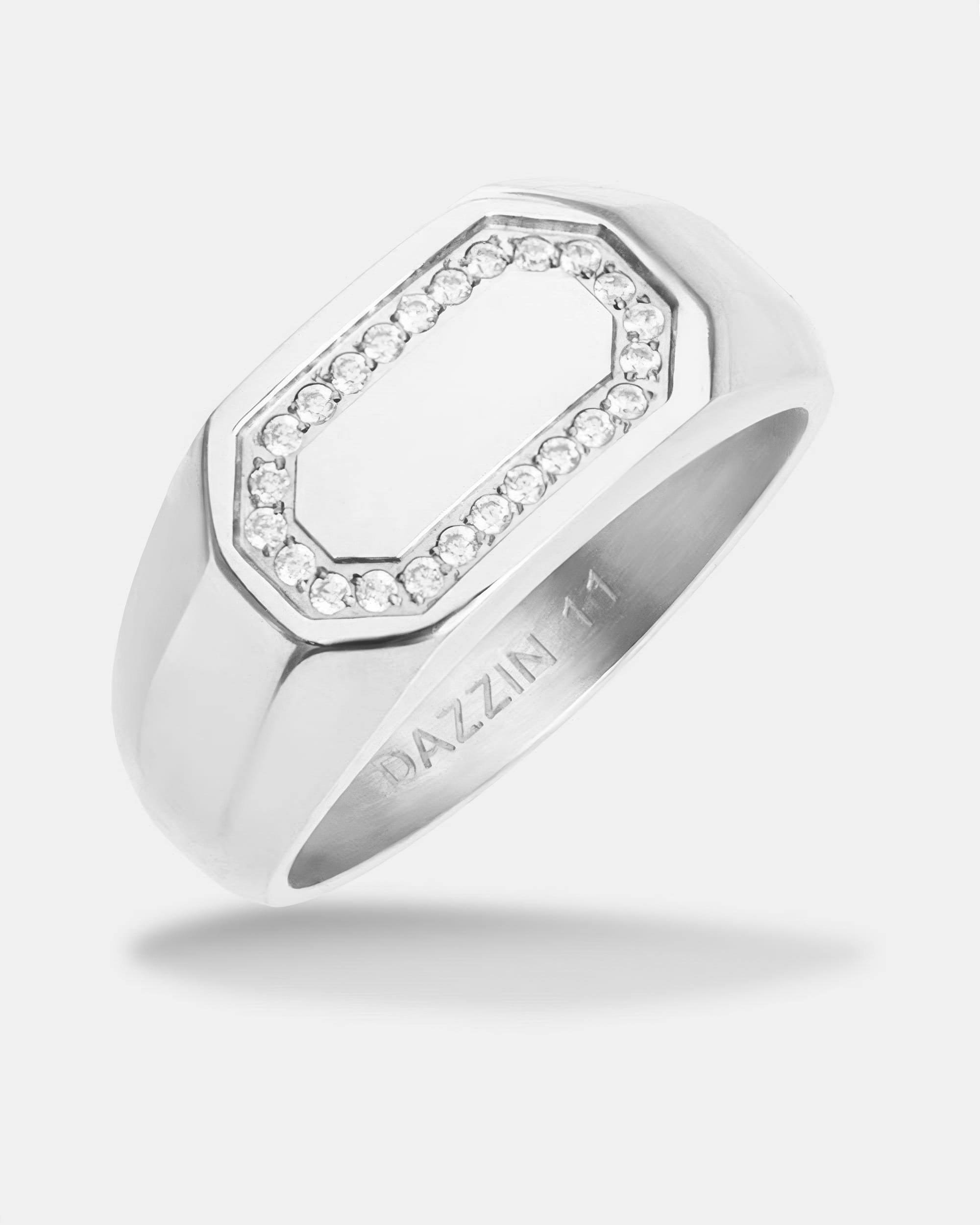Signet Ice Ring Silver