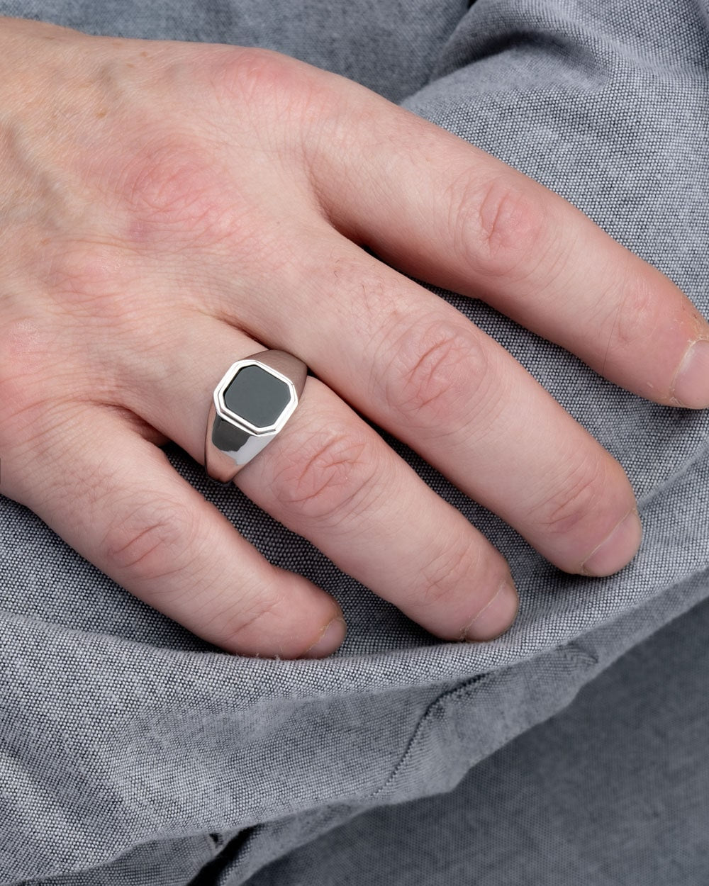 Signet Square Ring Silver Model