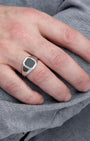 Signet Square Ring Silver Model